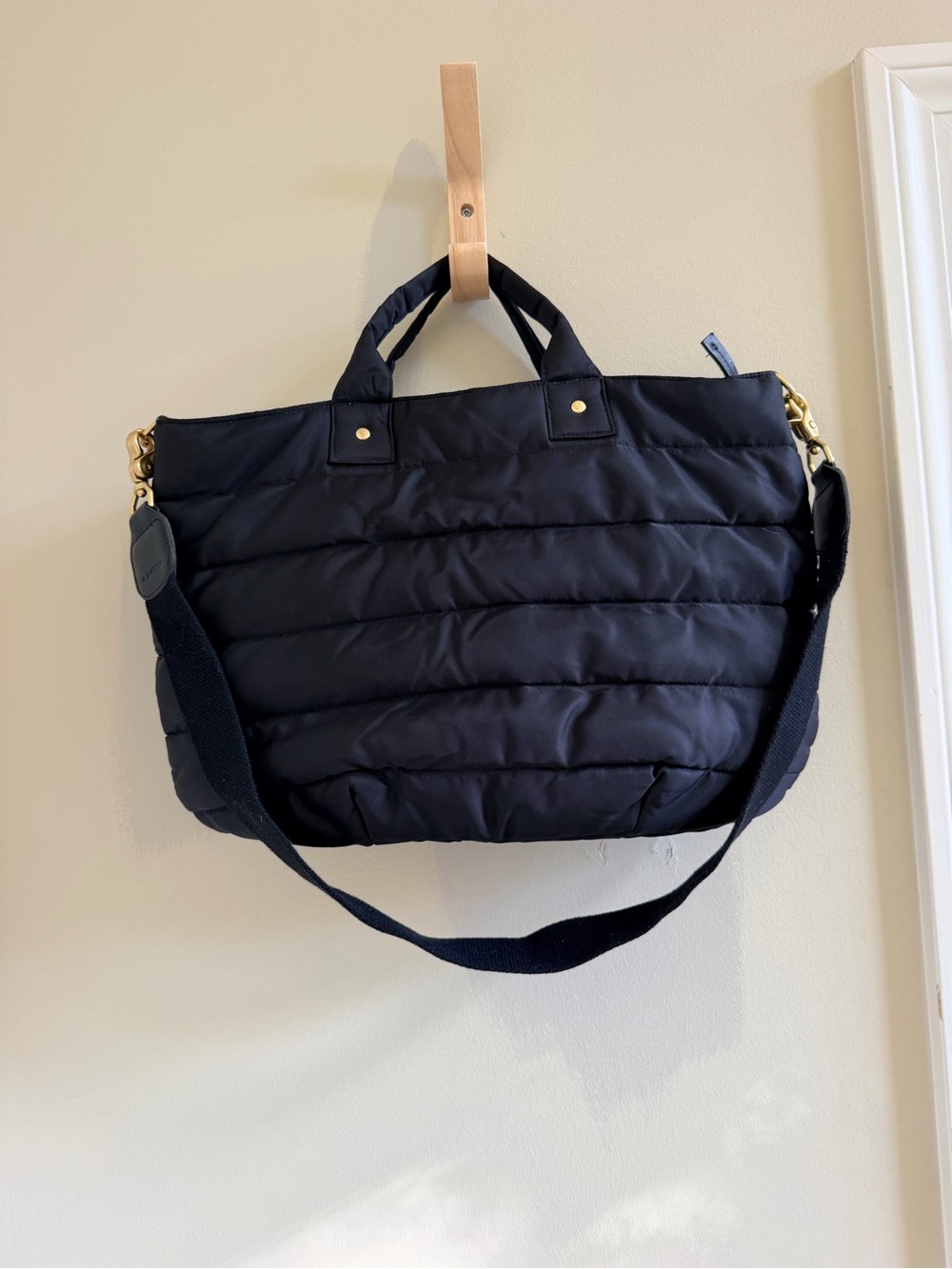 Clare V Messenger - Black Quilted Puffer $325